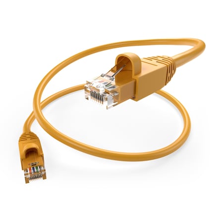 2Ft Yellow Cat6A 10 Gigabit Patch Cable, Utp, Snagless